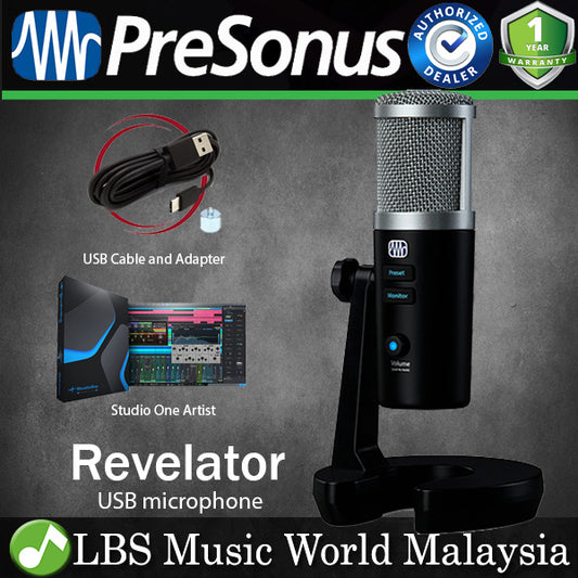 PreSonus Revelator USB C Condenser Microphone with StudioLive Voice Effect Processing Mic