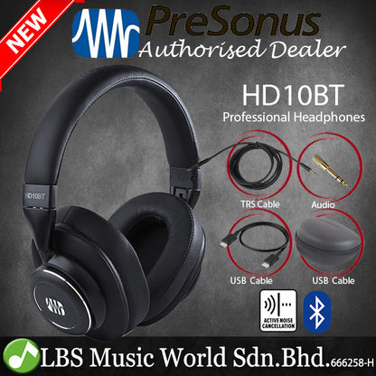 PreSonus Eris HD10BT Closed Back Bluetooth Headphone With Active Noise Cancelling (HD10 BT)