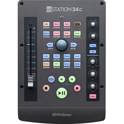 PreSonus ioSTATION 24c 2x2 USB C Audio Interface and Production Controller with Fader (iO Station)