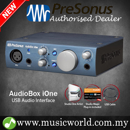 PreSonus AudioBox iOne 2 In 2 Out USB Audio Interface with Studio One Artist (Audio Box i One)