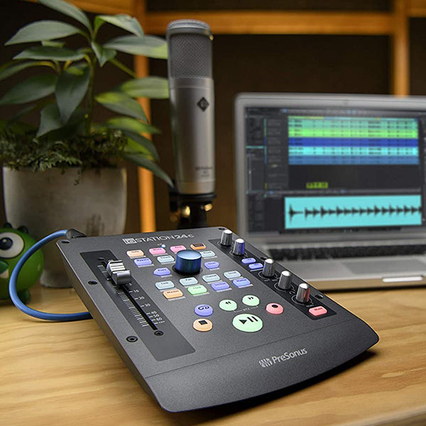 PreSonus ioSTATION 24c 2x2 USB C Audio Interface and Production Controller with Fader (iO Station)