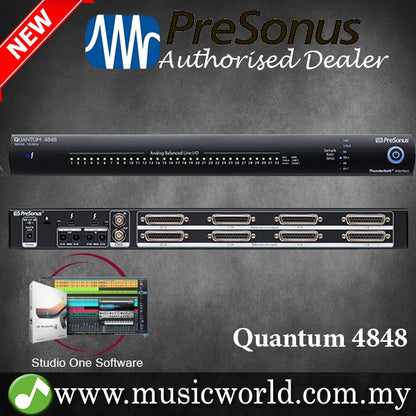Presonus Quantum 4848 24 Bit 192kHz Thunderbolt Audio Interface with Studio One Professional (48x48)