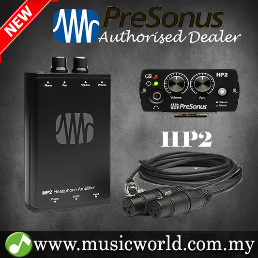 PreSonus HP2 Personal Headphone Amplifier Battery-powered Amp with XLR (HP 2)