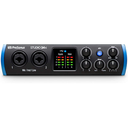 Presonus Studio 24c USB C 2 In 2 Out Audio Interface with Studio One Software (Studio24c Studio 24 C)