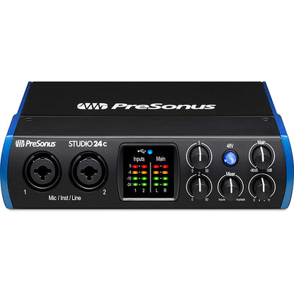 Presonus Studio 24c USB C 2 In 2 Out Audio Interface with Studio One Software (Studio24c Studio 24 C)