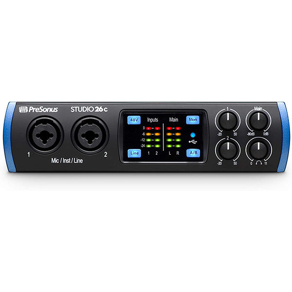 Presonus Studio 26c USB C 2X4 Audio Interface with Studio One Artist Software (Studio26c Studio 26 C)