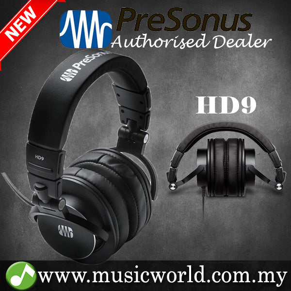 Presonus HD9 Professional Monitoring Headphones Over-Ear Personal Monitor Closed Back (HD 9)