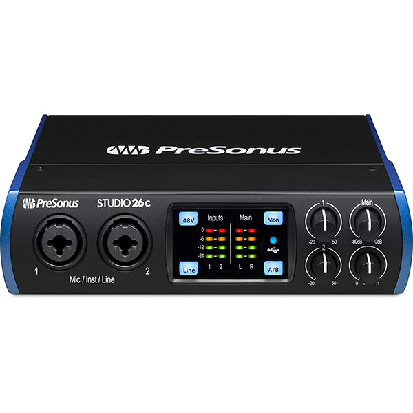 Presonus Studio 26c USB C 2X4 Audio Interface with Studio One Artist Software (Studio26c Studio 26 C)