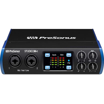 Presonus Studio 26c USB C 2X4 Audio Interface with Studio One Artist Software (Studio26c Studio 26 C)