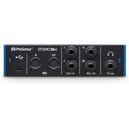 Presonus Studio 26c USB C 2X4 Audio Interface with Studio One Artist Software (Studio26c Studio 26 C)