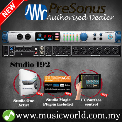 PreSonus Studio 192 26 x 32 USB 3.0 Audio Interface and Studio Command Center (Studio192)