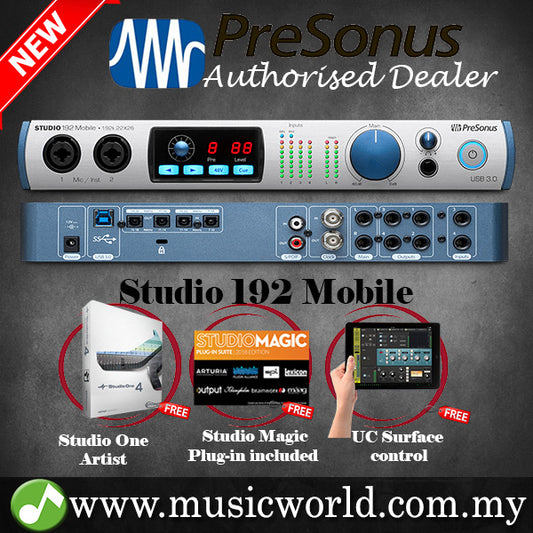 [Discontinued] Presonus Studio 192 Mobile Audio Interface & Studio Command Center Recording Mixer (Studio192)