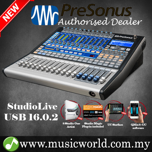 PreSonus StudioLive 16.0.2 USB Digital Mixer 16-channel Performance and Recording Digital Mixer USB 2.0 Audio Interface (StudioLive 16 x 2)