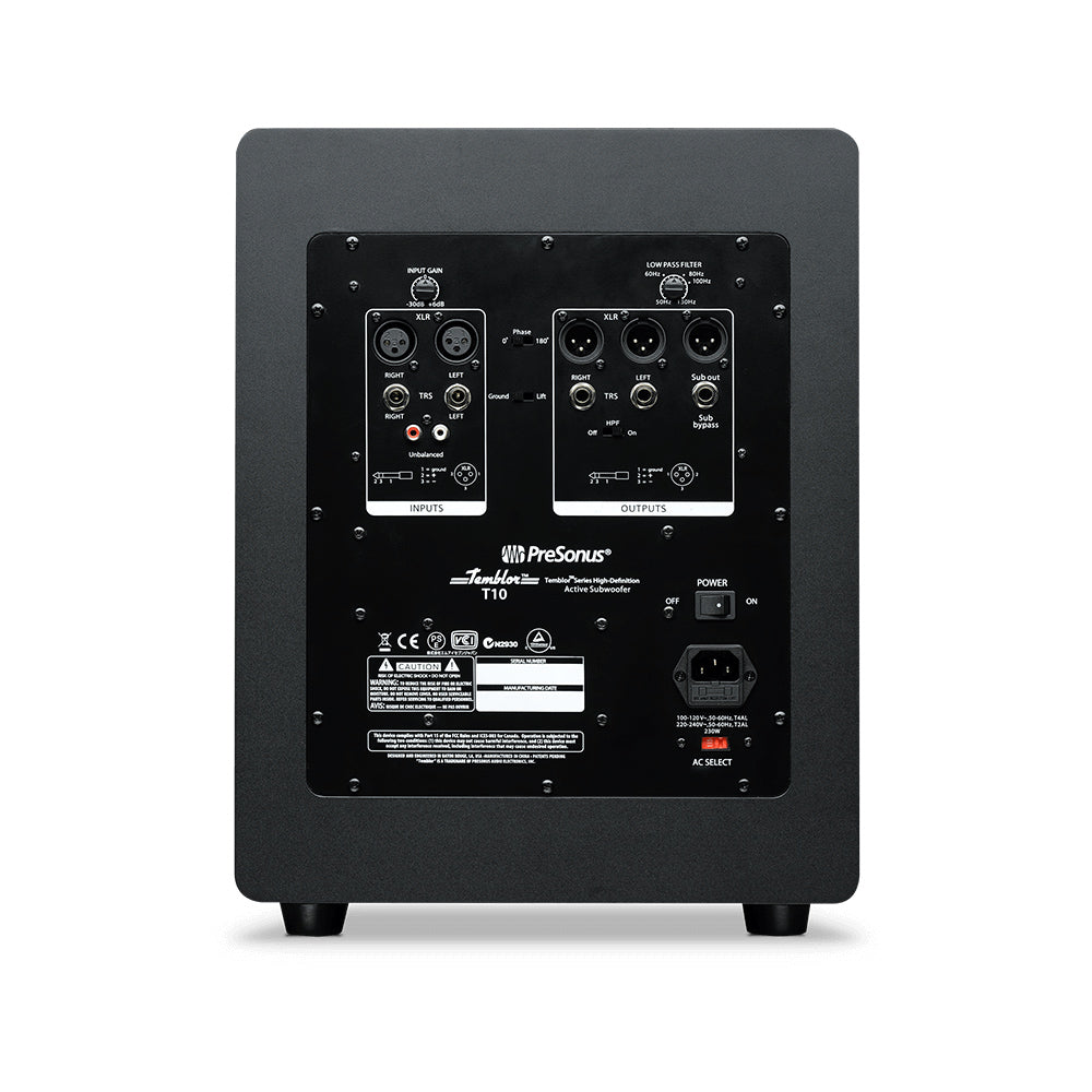 PreSonus Eris E8XT Powered Studio Monitor Pair with Temblor T10 Subwoofer Speaker (E8 XT)