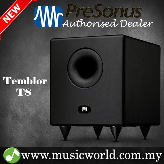 PreSonus Temblor T8 8" Powered Studio Active Subwoofer Studio Monitor Speaker Cabinet with built in crossover ( T 8)