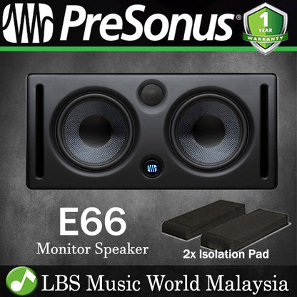 PreSonus Eris E66 Dual 6.5" Professional Powered Multimedia Studio Monitor Speaker Cabinet Pair (E 66)