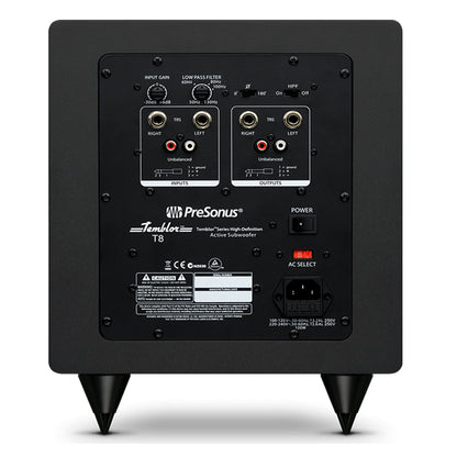 PreSonus Eris E5XT Powered Studio Monitor Pair with Temblor T8 Subwoofer Speaker (E5 XT)