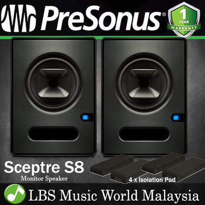 PreSonus Sceptre S8 8" Professional Powered Studio Monitor Speaker Cabinet (S 8)