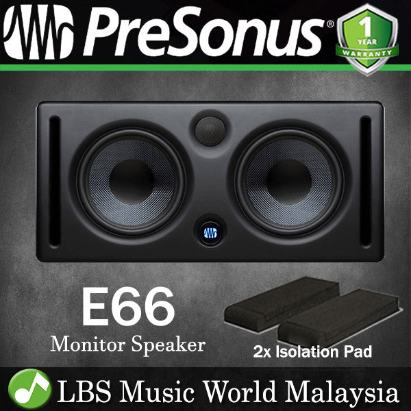 PreSonus Eris E66 Dual 6.5" Professional Powered Multimedia Studio Monitor Speaker Cabinet Pair (E 66)