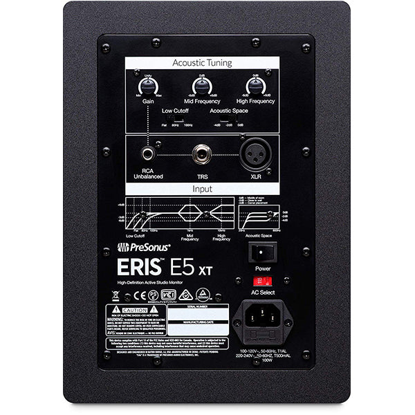 Presonus Eris E5 XT 5 Inch Powered Studio Monitor Speaker Professional Recording Pair (E5XT)