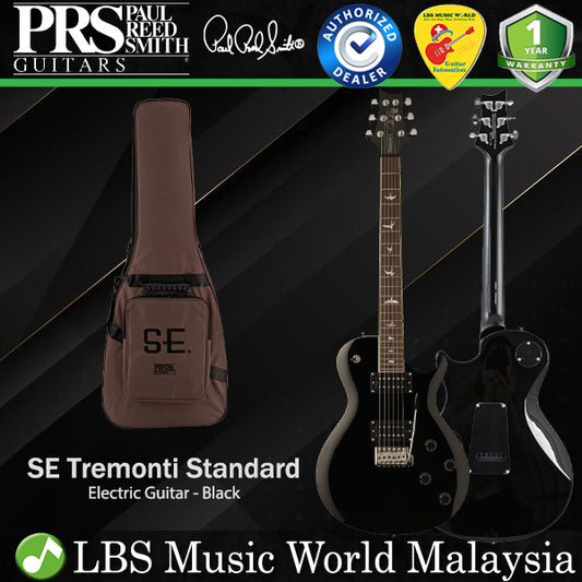 PRS SE Tremonti Standard Solidbody Electric Guitar HH Pickups With Tremolo And Bag - Black