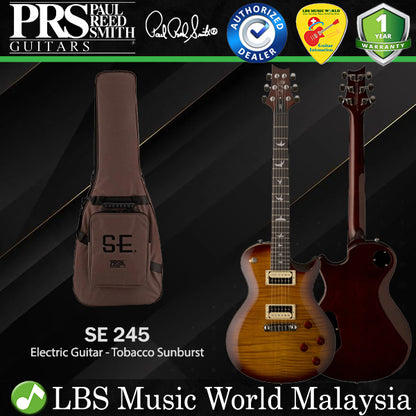 PRS SE 245 Solidbody Electric Guitar HH Pickups With Bag - Tobacco Burst (SE245)