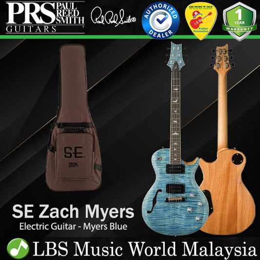 PRS SE Zach Myers Semi Hollow Electric Guitar HH Pickups With Bag - Myers Blue