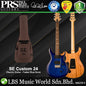 PRS SE Custom 24 Solidbody Electric Guitar HH Pickups With Tremolo and Bag - Charcoal Burst - Faded Blue Burst