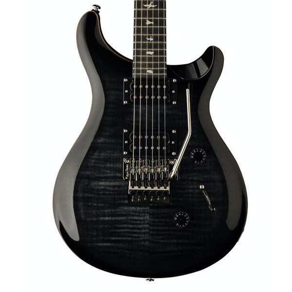 PRS SE Custom 24 Floyd Solid Body Electric Guitar Ebony Fretboard with HH Pickup and Tremolo - Charcoal Burst