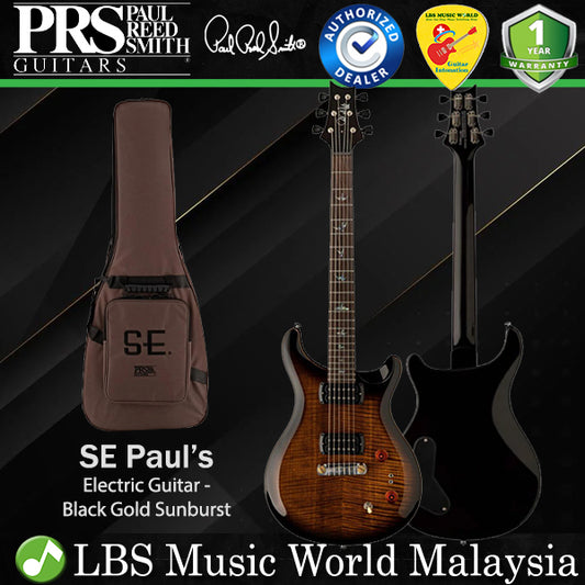 PRS SE Paul's Solid Electric Guitar Rosewood Fretboard and HH Pickup with Bag - Black Gold Sunburst (Paul)