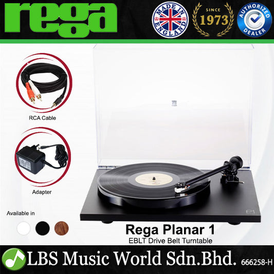 Rega Planar 1 Plug and Play Turntable with Advanced EBLT Drive Belt