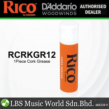 Rico By D’Addario RCRKGR12 Cork Grease for Saxophones, Clarinets, Bassoons and Oboes - 1 Piece