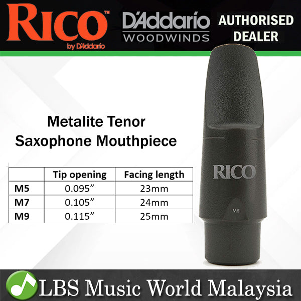 Rico Metalite Tenor Saxophone Mouthpiece for Jazz Sax Mouth Piece - M5 M7 M9