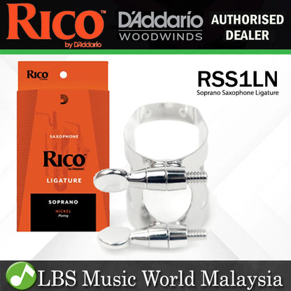 RICO RSS1LN Soprano Saxophone Mouthpiece Ligature Holder Silver Plated For Soprano Sax