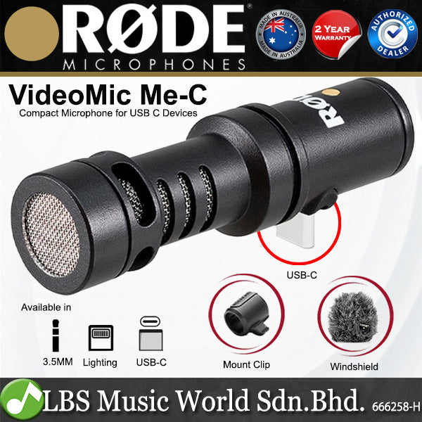 Rode VideoMic ME Directional Compact Microphone for Mobile Devices with Mic Clip and Windshield