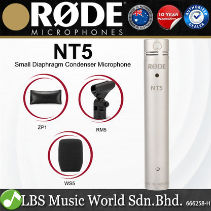 Rode NT5 Small Diaphragm Condenser Microphone Compact Cardioid Mic (NT 5)