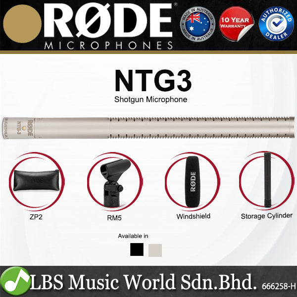 Rode NTG3 Broadcast Shotgun Mic Supercardioid  Condenser Microphone (NTG 3)
