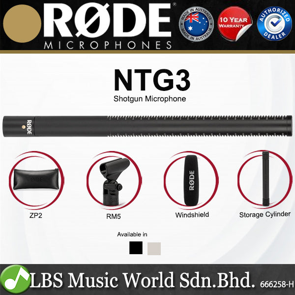 Rode NTG3 Broadcast Shotgun Mic Supercardioid  Condenser Microphone (NTG 3)