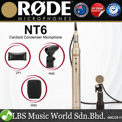 Rode NT6 Small Diaphragm Condenser Microphone Cardioid Mic with Remote Capsule (NT 6)