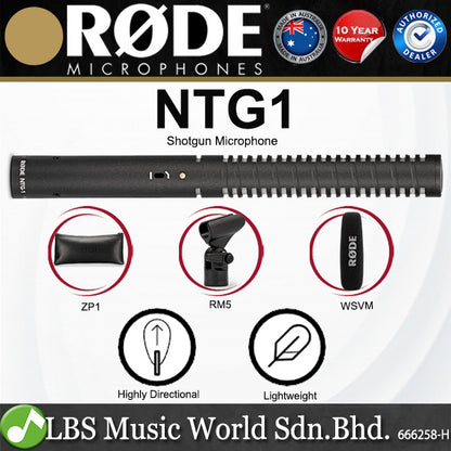 Rode NTG1 Directional Condenser Shotgun Mic Supercardioid Microphone (NTG 1)