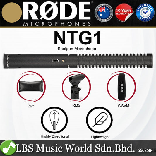 Rode NTG1 Directional Condenser Shotgun Mic Supercardioid Microphone (NTG 1)
