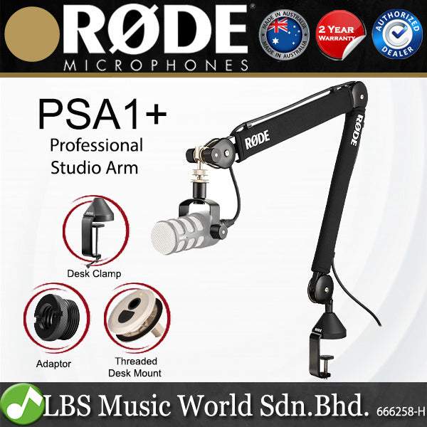 Rode PSA1+ Professional Studio Boom Arm for Microphone Stand Mic Holder (PSA1)