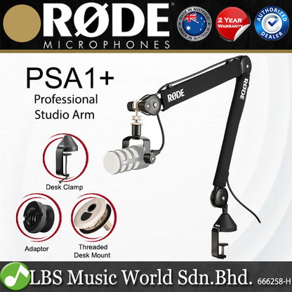 Rode PSA1+ Professional Studio Boom Arm for Microphone Stand Mic Holder (PSA1)