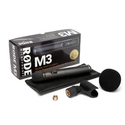 Rode M3 Small Diaphragm Permanently Polarised Mic Cardioid Condenser Microphone with Pad (M 3)