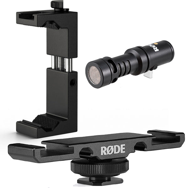 Rode Vlogger Kit Universal Filmmaking VideoMic Microphone For Mobile Phone With 3.5mm, USB-C Or iOS Mic Edition
