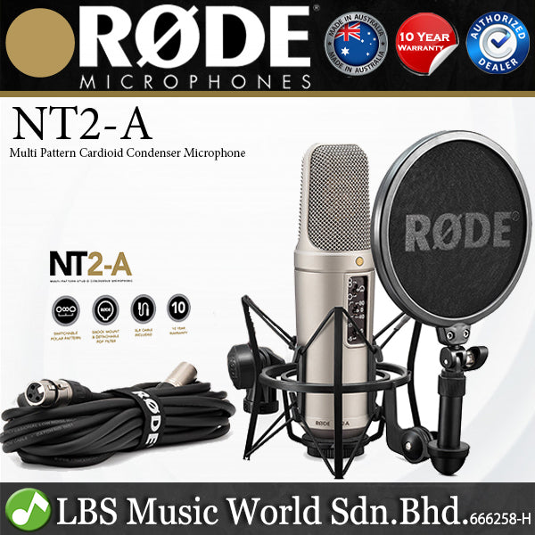 Rode NT2-A Large Diaphragm Condenser Mic Studio Set Recording Microphone (NT2A NT2 A)