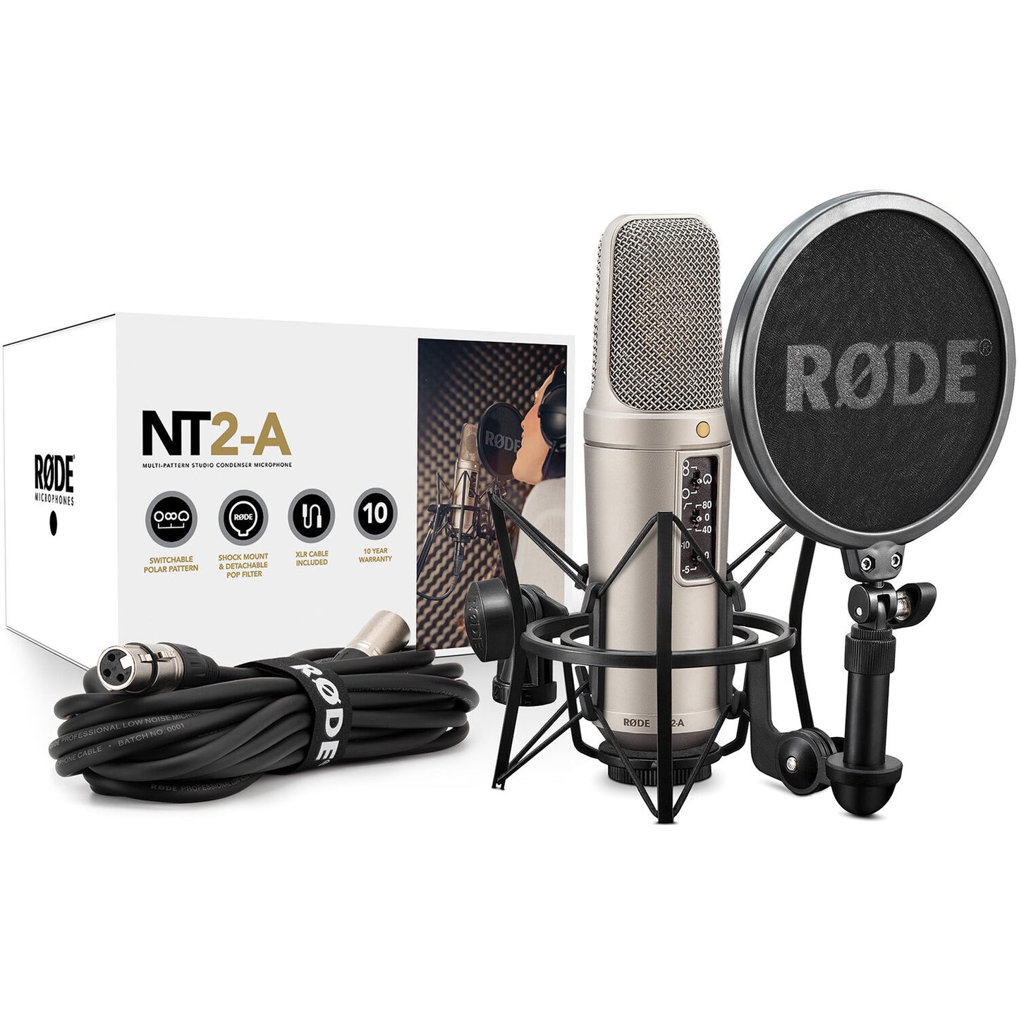 Rode NT2-A Large Diaphragm Condenser Mic Studio Set Recording Microphone (NT2A NT2 A)