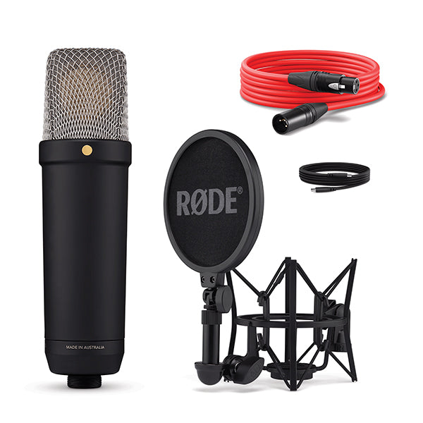 Rode NT1 5th Generation Studio Large Cardioid Condenser Microphone with Pop Filter and Shock Mount (NT-1 NT 1)