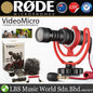 Rode VideoMicro Compact On Camera Microphone with Rycote Lyre Mic Shock Mount (Video Micro)
