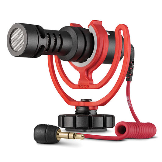 Rode VideoMicro Compact On Camera Microphone with Rycote Lyre Mic Shock Mount (Video Micro)
